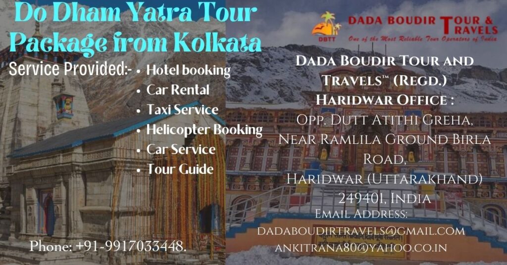 Do Dham yatra fixed departure package from Kolkata